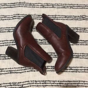 Faux leather booties
